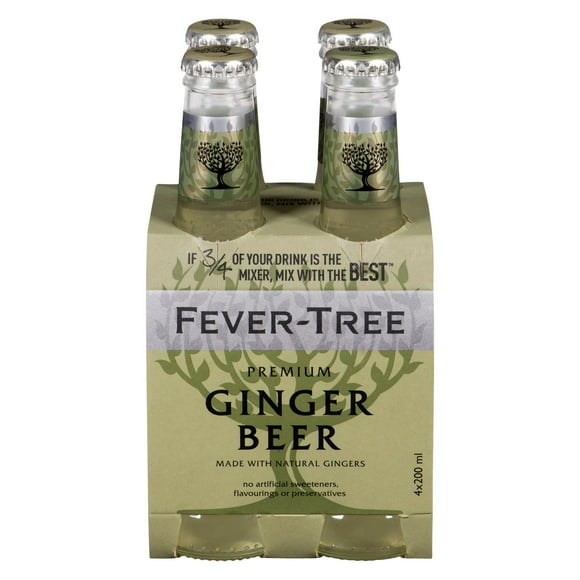 Fever-Tree Ginger Beer, 4x200mL<br>With natural gingers