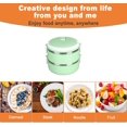 thumbnail image 4 of shiyou-Thermos Lunch Box - Stackable Insulated Hot Food Container, Double Layer Green, 304 Stainless Steel Round Sealed Box, 4 of 4