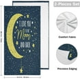 thumbnail image 2 of SKYSONIC 2 Pack Valentines Sign Bath Hand Towels, Ultra Soft and Absorbent, Love You to The Moon and Back Decorative Fingertip Face Towel for Home, Bathroom, Kitchen, 28.3"x14.4", 2 of 5