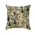 thumbnail image 4 of European And American Christmas Pillow Peach Skin Elk Print Living Room Bedroom Pillow Cover Home Cushion Cover, 4 of 5