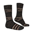 thumbnail image 2 of Goofa American Flag with Desert Camouflage Printed Men's Crew Socks, Soft Durable Breathable Moisture-Wicking with Odor Control Cotton socks, 2 of 9