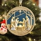 thumbnail image 3 of 2024 Christmas Stereoscopic Vision Birth Blessing Pendant 3 D Effect Birth Acrylic Car Hanging Ornaments, 3 of 6