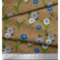 thumbnail image 2 of Soimoi Cotton Cambric Fabric Leaves & Carnation Floral Decor Fabric Printed Yard 42 Inch Wide, 2 of 3