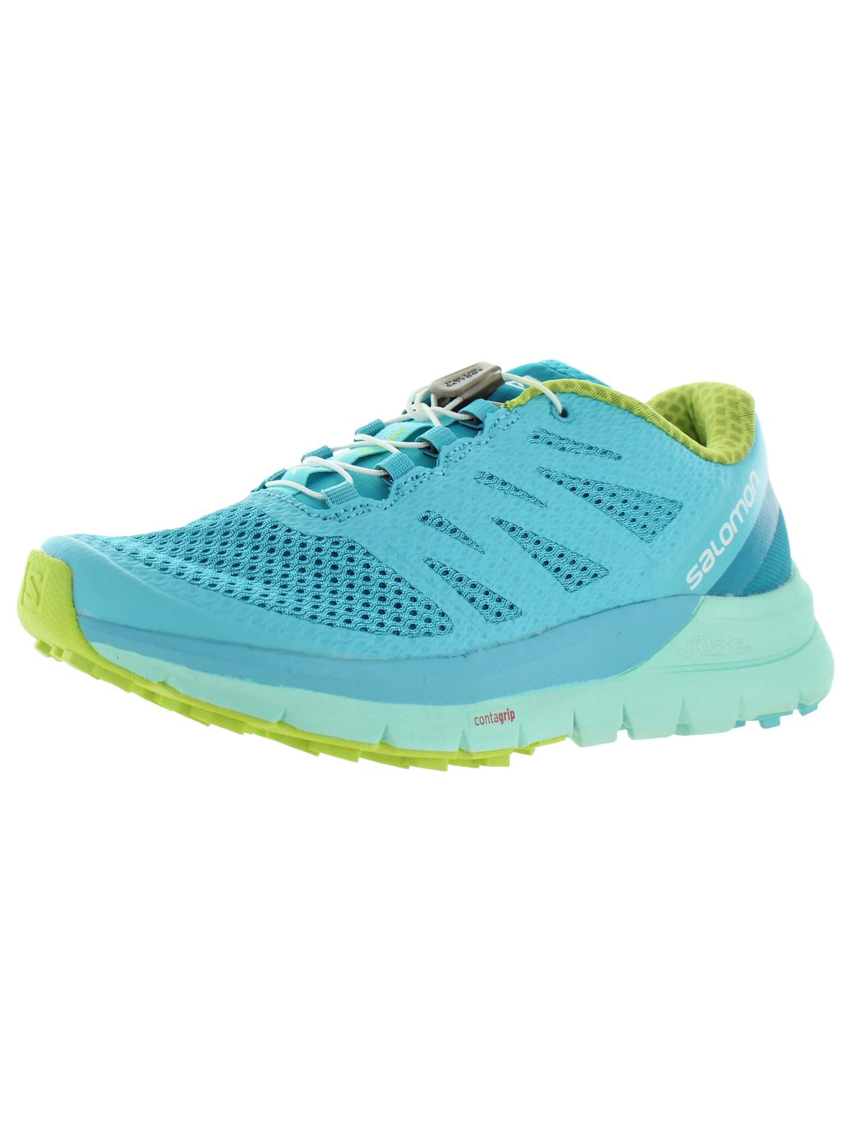 Salomon Salomon Women S Sense Pro Max Blue Curacao Beach Glass Acid Lime Ankle High Mesh Trail Running 10m Walmart Com Walmart Com