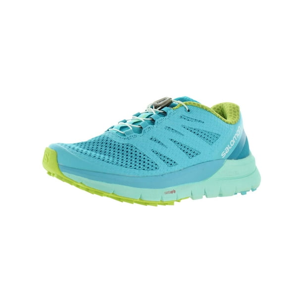 Salomon Salomon Women S Sense Pro Max Blue Curacao Beach Glass Acid Lime Ankle High Mesh Trail Running 10m Walmart Com Walmart Com