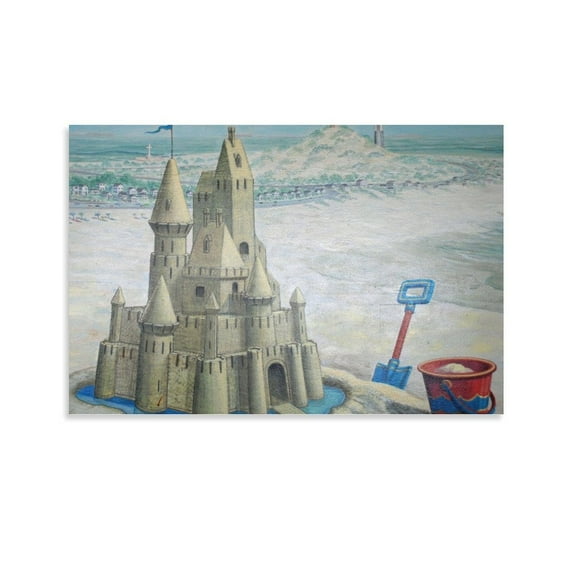 The Sand Castle Poster Anime Posters Art Print Wall Photo Paint Poster Hanging Picture Family Bedroom Decor Gift 12x18inch(30x45cm)