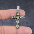 thumbnail image 2 of Natural Citrine Gemstone Handmade 925 Sterling Silver Cross Pendant 1.81", 2 of 4