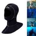 thumbnail image 3 of de neopreno elástico con capucha, gorro de kayak, cuello, gorro cálido, blanca S shamjiam Capucha de traje de buceo, 3 of 8