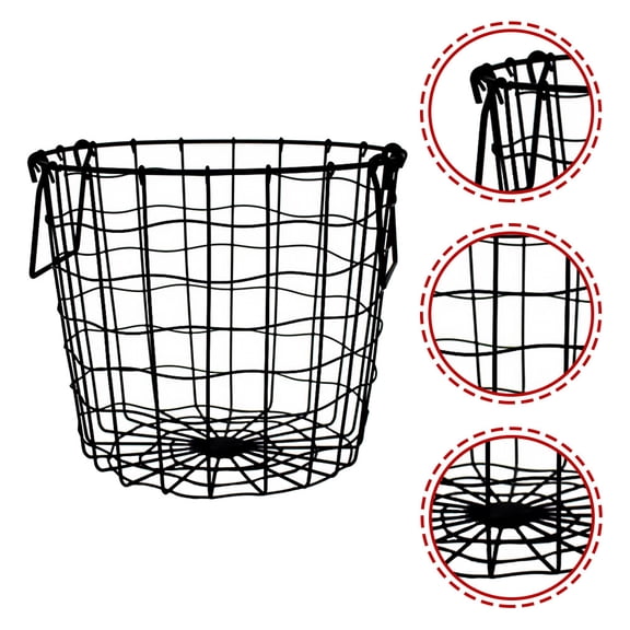 BESTYASH Black Storage Basket with Handles, Clothes Organizer for Home, Closet, Laundry Room, Bedroom Storage Solutions