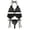 Black, variant on Women Lingerie Bodystocking Jumpsuit Underwear Bow Fishnet(Black,M)