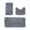 Drak Gray, variant on Kbndieu Black Bathroom Rugs Sets 3 Piece with U-Shaped Mats, Non-Slip & Quick Dry Bath Mat Set, Water Absorbent Soft Microfiber Shaggy Bath Rugs for Tub, Shower, Bathroom Floor