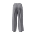 thumbnail image 4 of Mifsaly Mens Cotton Linen Pants Lightweight Straight Leg Summer Beach Pant Pleated Front Vacation Travel Business Casual Trousers with Pockets S, 4 of 6