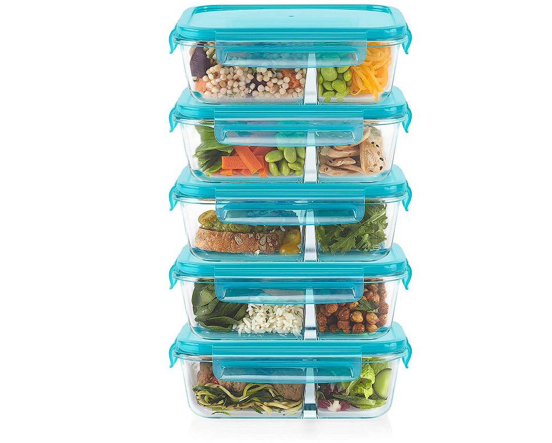  Pyrex Mealbox 10-Pc Bento Box Set, 2.3-Cup Divided Glass Food  Storage Containers Set, Non-Toxic, BPA-Free Latching Lids, Freezer,  Microwave and Top-Rack Dishwasher Safe, Compartment Bento Lunch Box: Home &  Kitchen