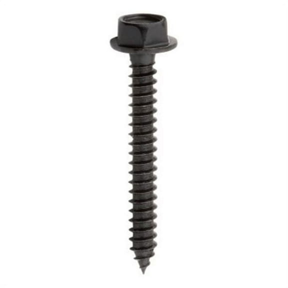 V1864 #10 x 1-1/2" Galvanized Hex Head Screw 16/pk - Black