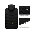 thumbnail image 6 of Little Donkey Andy Men's Reversible Fleece Puffy Vest Warm Sleeveless Puffer Jacket with Removable Hood for Golfing Hiking Black M, 6 of 7
