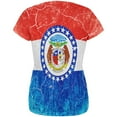thumbnail image 2 of Missouri Vintage Distressed State Flag All Over Womens T Shirt Multi X-LG, 2 of 2