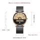 thumbnail image 3 of Reloj De Pulsera De Acero Inoxidable Con Fecha Analógica Dorado Malubero Tipos de pantalla: quartz,pointer, 3 of 3