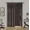 BROWN, variant on Nada Black 2 Piece Complete Curtain Set 120" W X 84" L With Attached Valances ,Attached Backing Sheer ,Backing Panels and 2 Tassels Faux Silk Shiny Rod Pocket 100% privacy Leaf Floral Design