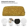thumbnail image 4 of Uemuo Gold Glitter Printed Leather Pencil Case, Pencil Pouch, Portable Pencil Bag, Pen Case for& Office, 4 of 7