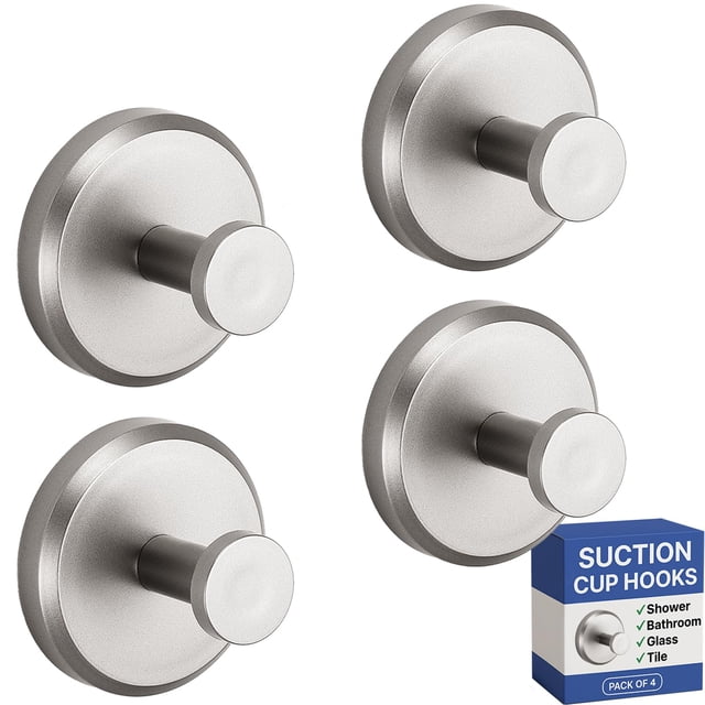 HOME SO Ganchos con ventosa para regadera, baño, cocina, puerta de vidrio, espejo, azulejo – Soporte para lufa, toalla, abrigo, bata de baño para colgar hasta 15 lbs &a