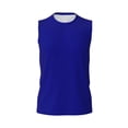 thumbnail image 6 of Lsque Navy Print Men's Cotton Blend Sleeveless Muscle Shirts (S-3XL)- Moisture Wicking, Odor Protection, UPF 30+,XX-Large, 6 of 8