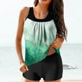 thumbnail image 1 of Bikinis Ensembles pour Femmes, Mode Dames Multicolore Rétro Imprimé Encre Maillot de Bain Deux Pièces, 1 of 6