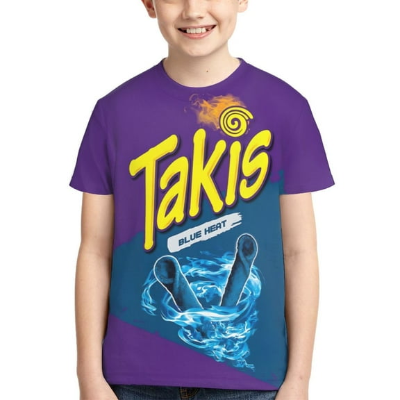 Kids 3D Graphic Ta-ki T-Shirts, Novelty Shirts Crewneck Short Sleeve Tees for Youth Boys Girls