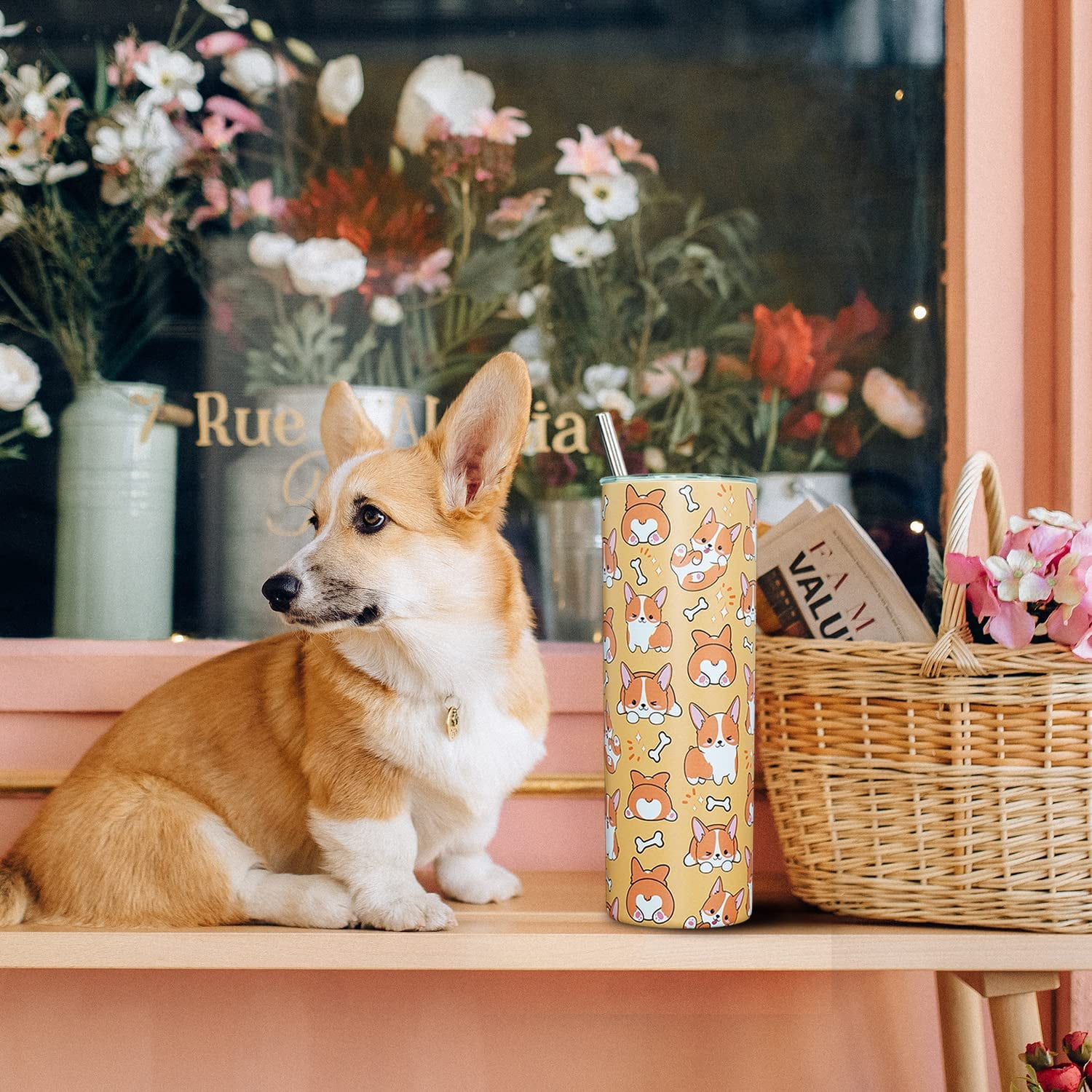 XL Enamel Corgi Mug (Metal Camping Mug) – Corgi On Fleek