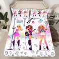 thumbnail image 2 of Erosebridal Rock Music Bed Sheets King,Guitar Singer Bedding King Size,Crystal Glitter Sheet Set King,Super Cozy Bling Room Decoration,4 Pieces, 2 of 7