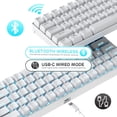 thumbnail image 2 of RK68 Wireless Hot Swappable 65% Mechanical Keyboard, 68 Keys Compact BT5.0 Gaming Keyboard with Stand-Alone Arrow/Control Keys, Quiet Red Switch, 2 of 8