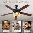 thumbnail image 2 of VENTILADOR DE TECHO 52'' CON CONTROL REMOTO 6 VELOCIDADES CAFÉ MADERA., 2 of 4