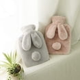 thumbnail image 5 of Hot Water Bottle PVC Hot Water Bottle with Soft Cover, Cute Rabbit Ear and Tail Hot Water Bottle Hot Water Bag Great Gift for Girls Helps Relieve Muscle Aches hot Water Bottle, 5 of 5