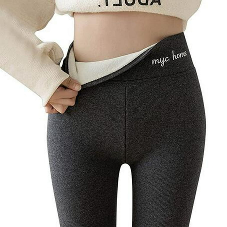 Plus Size Leggings for Women Fleece Lined Leggings Women Nude Tights High Waist Long Pants Winter Plush Thermal Joggers Casual Athletic Sweatpants
