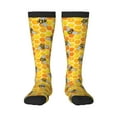 thumbnail image 2 of Picia Women Crew Soft Moisture-wicking Socks Honeycombs Pattern Design Cotton Socks, One Size fit All, 2 of 9