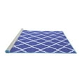 thumbnail image 2 of Ahgly Company Machine Washable Indoor Rectangle Trellis Blue Modern Area Rugs, 7' x 9', 2 of 4