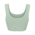 thumbnail image 3 of Tshirt Bras for Women Seamless Wire Free High Support 360 Stretch Longline Sport Bra Push Up Bra Full Coverage Underwear Green 38, 3 of 5