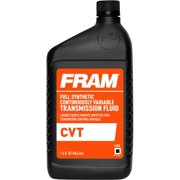 FRAM Transmission Fluid Full Synthetic Cvt Fluid - Excellent Sludge And Varnish Protection, 1 quart bottle , sold by bottle