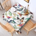 thumbnail image 2 of Colorful Butterfly Pattern Square Tablecloth,Waterproof Square Table Cover,Wipeable Spillproof Washable Table Cover for Home Kitchen Party Decor 42"X42"(107x107cm), 2 of 6