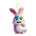 thumbnail image 3 of CoreLiving Acrylic Bunny Pendants Spring Easter Hanging Decorations Cartoon Rabbit Ornaments for Tree Easter Eggs Decor for Mini Tree Easter Bunny Tree, 3 of 9
