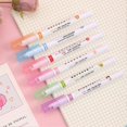 thumbnail image 5 of 6pcs Curve Pen Cute Pattern Writing Fluently Bright Color Roller Design Mark Roller Tip Curve Highlighter Liner Office Supplies, 5 of 5