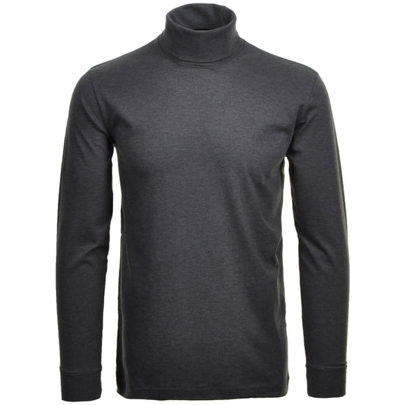 RAGMAN Suéter de Cuello Tortuga para Hombre - Manga Larga Básico Cuello Tortuga Regular Fit, Punto Simple, Color Sólido Gris oscuro L (Large)