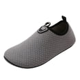 thumbnail image 3 of Domuza water shoes for women, Lightweight Breathable Slip-On Aqua Socks, Flexible Non Slip Water Skin Shoes for Beach Swim Pool Yoga Exercise Gray 6.5（EU-37）, 3 of 5