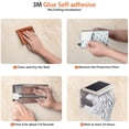 thumbnail image 3 of Toilet Paper Holder with ShelfTowel Robe Hooks, Adhesive or Screw Wall Mounted, 3 of 4