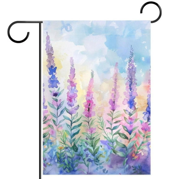 Lavender and Wild Herbs Welcome Garden Flags, 12 x 18 Inch Double Sided Outdoor Yard Flags Waterproof For Home Outside Patio Lawn Porch