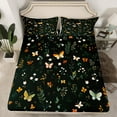 thumbnail image 2 of Homewish Flying Butterflies 4 Pieces Queen Sheet Sets for Teens Boys Girls,Chic Flowers Ultra Soft Flat Sheet,Spring Garden Queen Fitted Sheet,Breathable Home Decor, 2 of 7