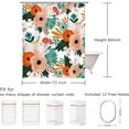 thumbnail image 4 of Floral Shower Curtain, Bohemian Flowers Shower Curtain Set, Colorful Red Pink Orange Blossom Poppy Shower Curtain with Hooks, Boho Fabric Decorative Bathroom Curtains Machine Washable (72x84), 4 of 6