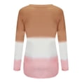 thumbnail image 4 of Pntutb Mujeres Moda O-cuello Suelto Muñeco de nieve Mangas largas tops Blusa Gradiente Sudadera Pntutb Pntutb-2265, 4 of 6
