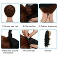 thumbnail image 7 of DODOING Ponytail Extension(20"/24"/28") Clip in Ponytail Extension Wrap Around Long Straight /Curly Pony Tail Multi-color Hair Synthetic Hairpiece, 7 of 7