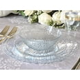 thumbnail image 3 of " OCCASIONS " 50 Plates Pack (25 Guests) Premium Wedding Party Disposable Plastic Plates Set -25 x 10'' Dinner + 25 x 7'' Salad /dessert plates (Coastal Plain Clear), 3 of 7