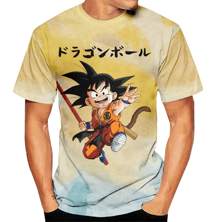 

Fnyko T Shirt for Men Women Dragon Ball Print Casual Shortsleeve Polyester O-Neck Fahion T Shirt for Women Men Boys Girls